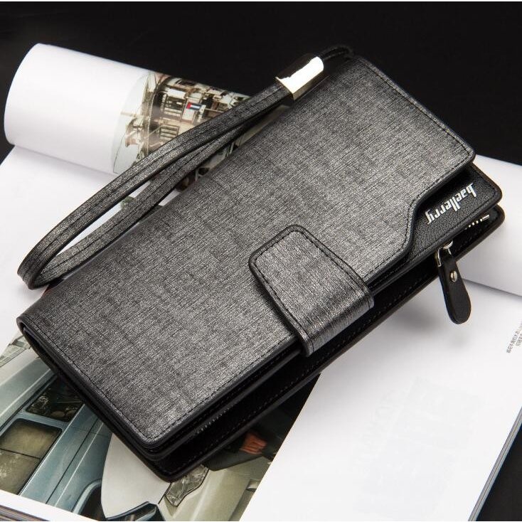 メンズ長財布 本革 コンパクト多機能 三つ折り財布