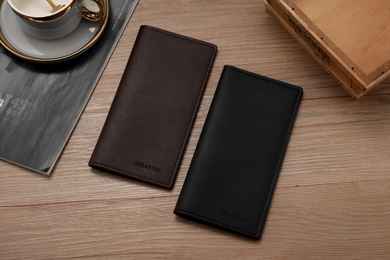 メンズ長財布 薄い スマートスリム本革フォーマル財布