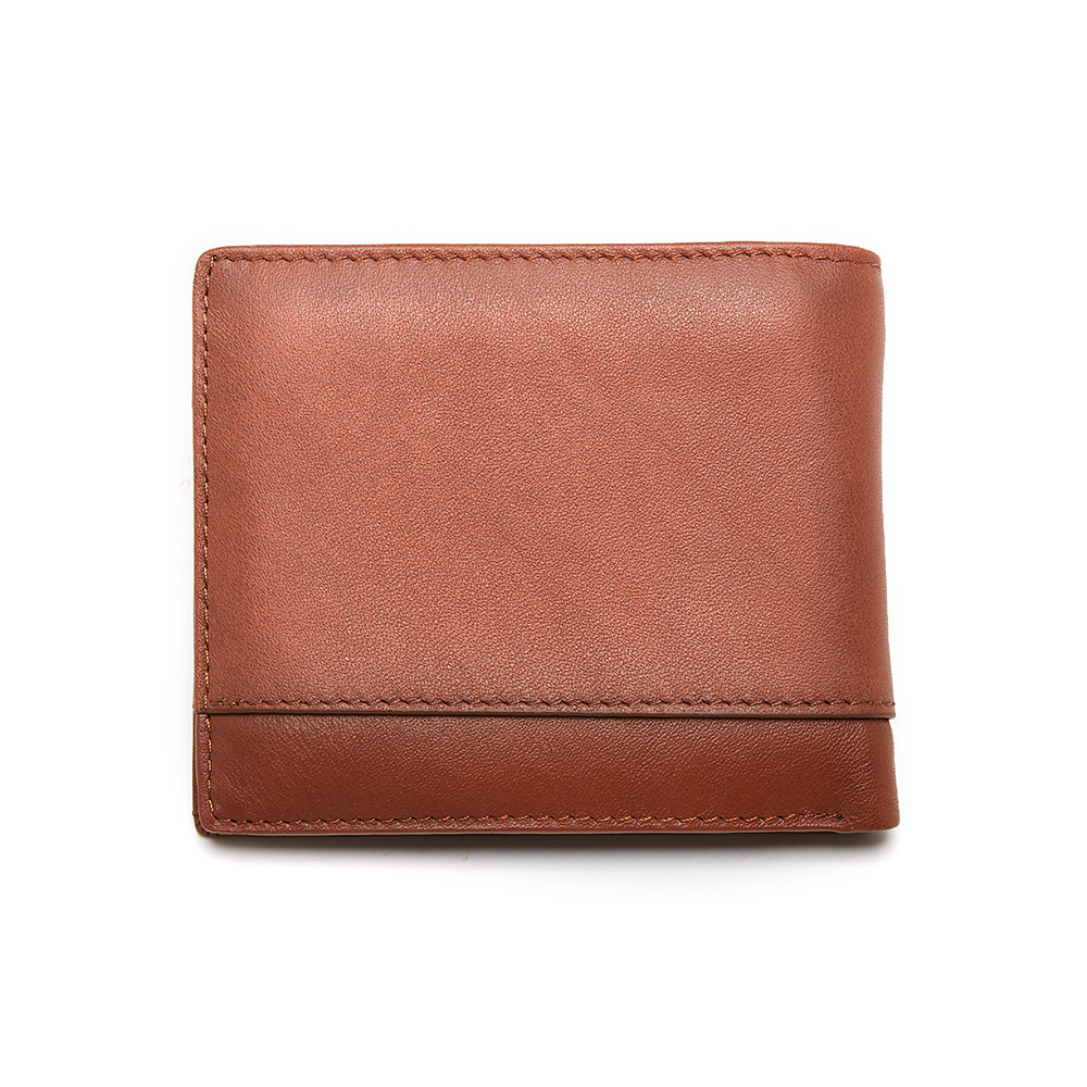 メンズ長財布 本革二つ折りコンパクト財布カード収納充実型