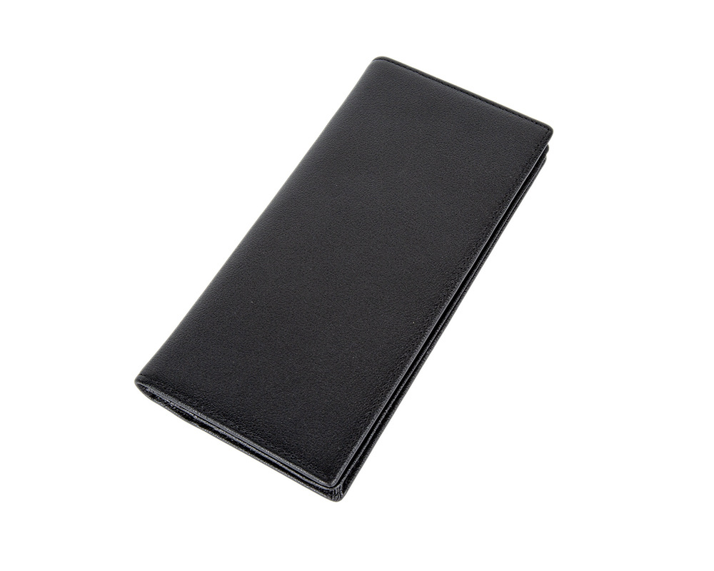 メンズ長財布 上質革製薄型二つ折り長財布