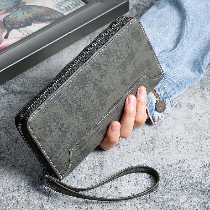 メンズ長財布 薄型ジッパー式長財布