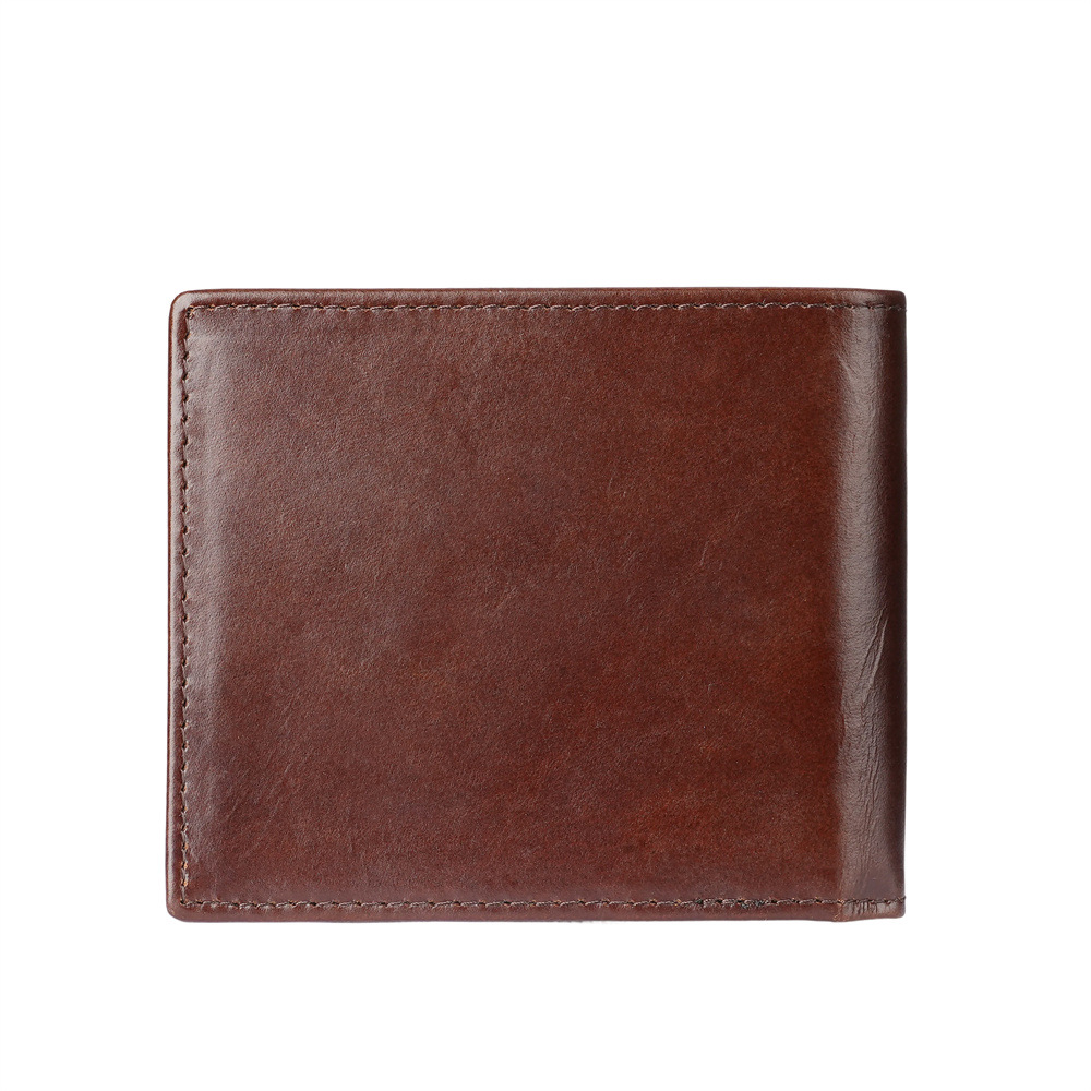 メンズ長財布 本革仕立て手縫いステッチ二つ折り財布