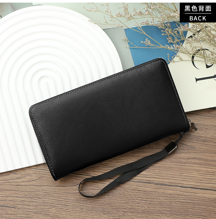 メンズ長財布 スマート収納ジッパー長財布