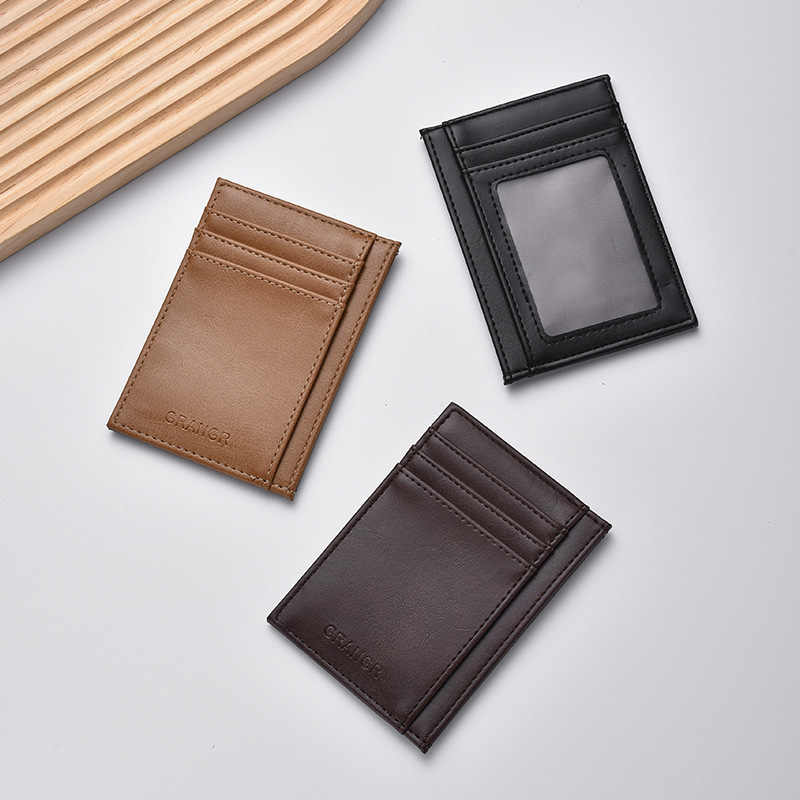 メンズ長財布 超薄型本革カードケース型メンズ長財布