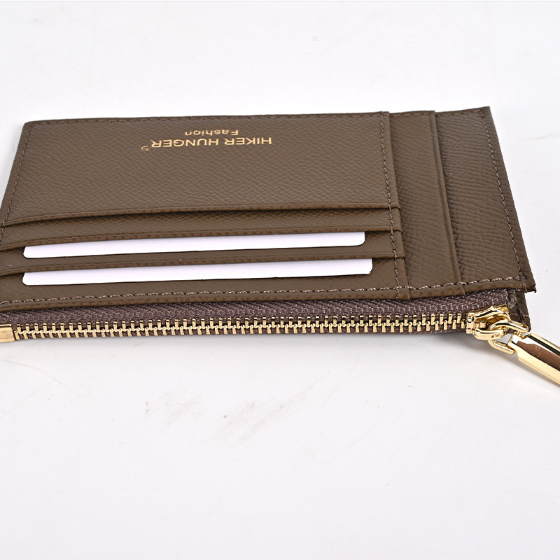メンズ長財布 本革薄型カードケース付きファスナー長財布