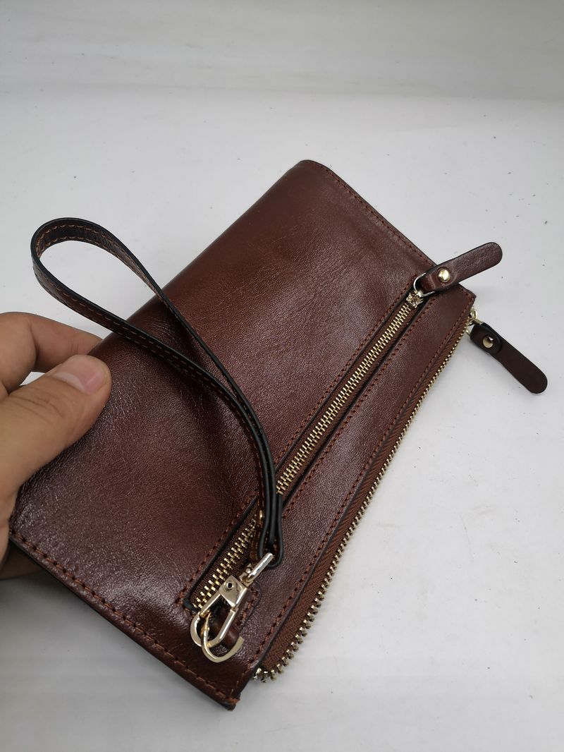 メンズ長財布 小型 スマート菱形飾り