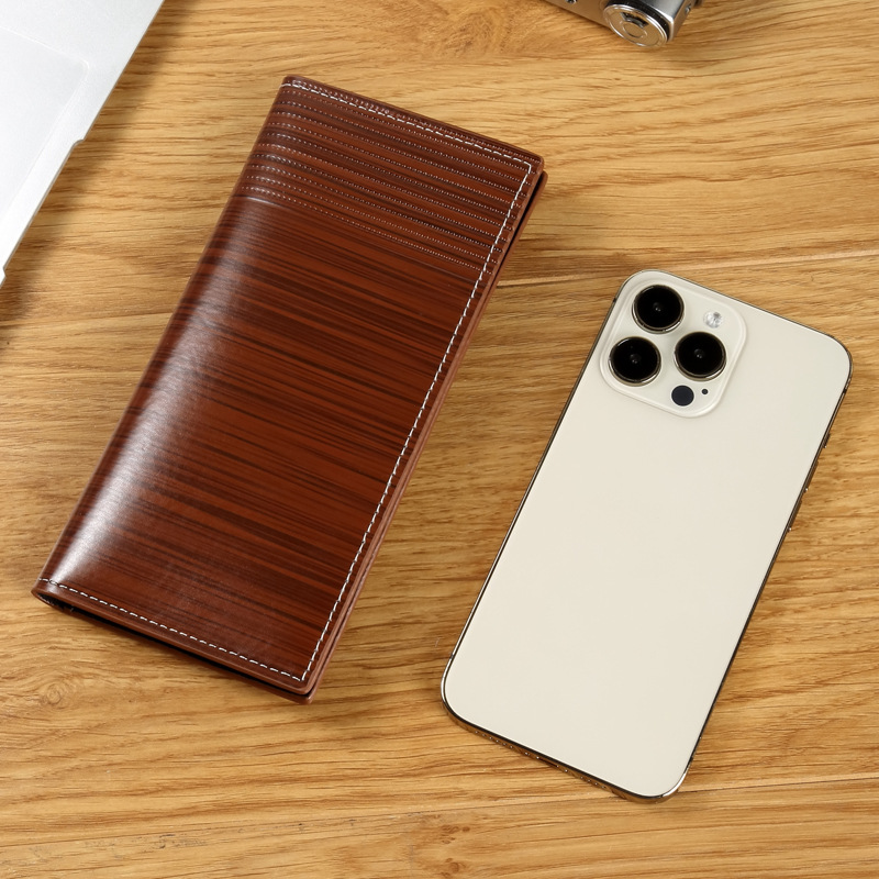 メンズ長財布 本革スリムライン多収納メンズ長財布