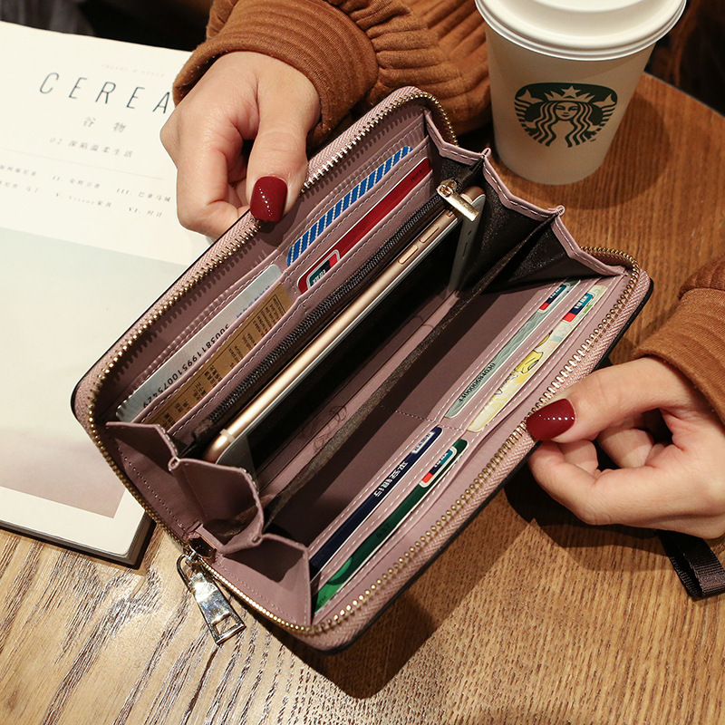 長財布レディース スリム上品ジップウォレット