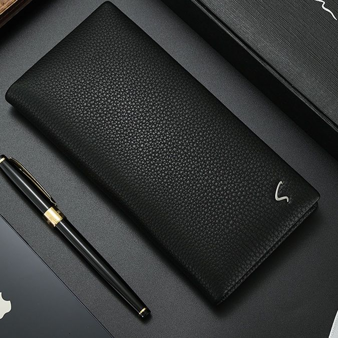 長財布レディース 薄い 上質な型押し牛革 薄型スマート長財布