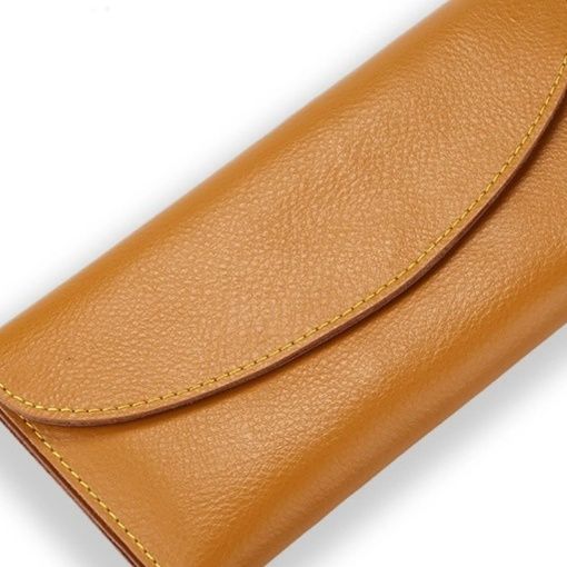 長財布レディース 上質牛革フラップデザイン長財布