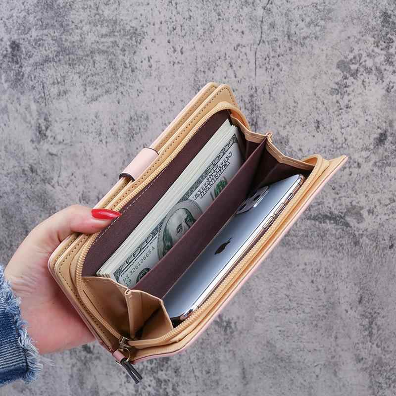 長財布レディース 葉模様デザイン多機能長財布