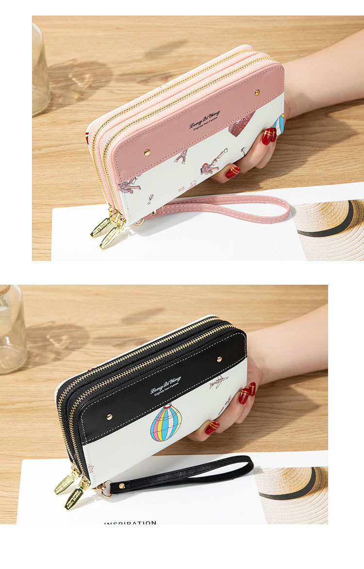 長財布レディース ツインジッパー多収納ウォレット