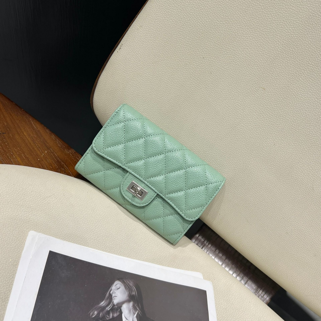 長財布レディース 小さい 菱形キルティングコンパクト長財布