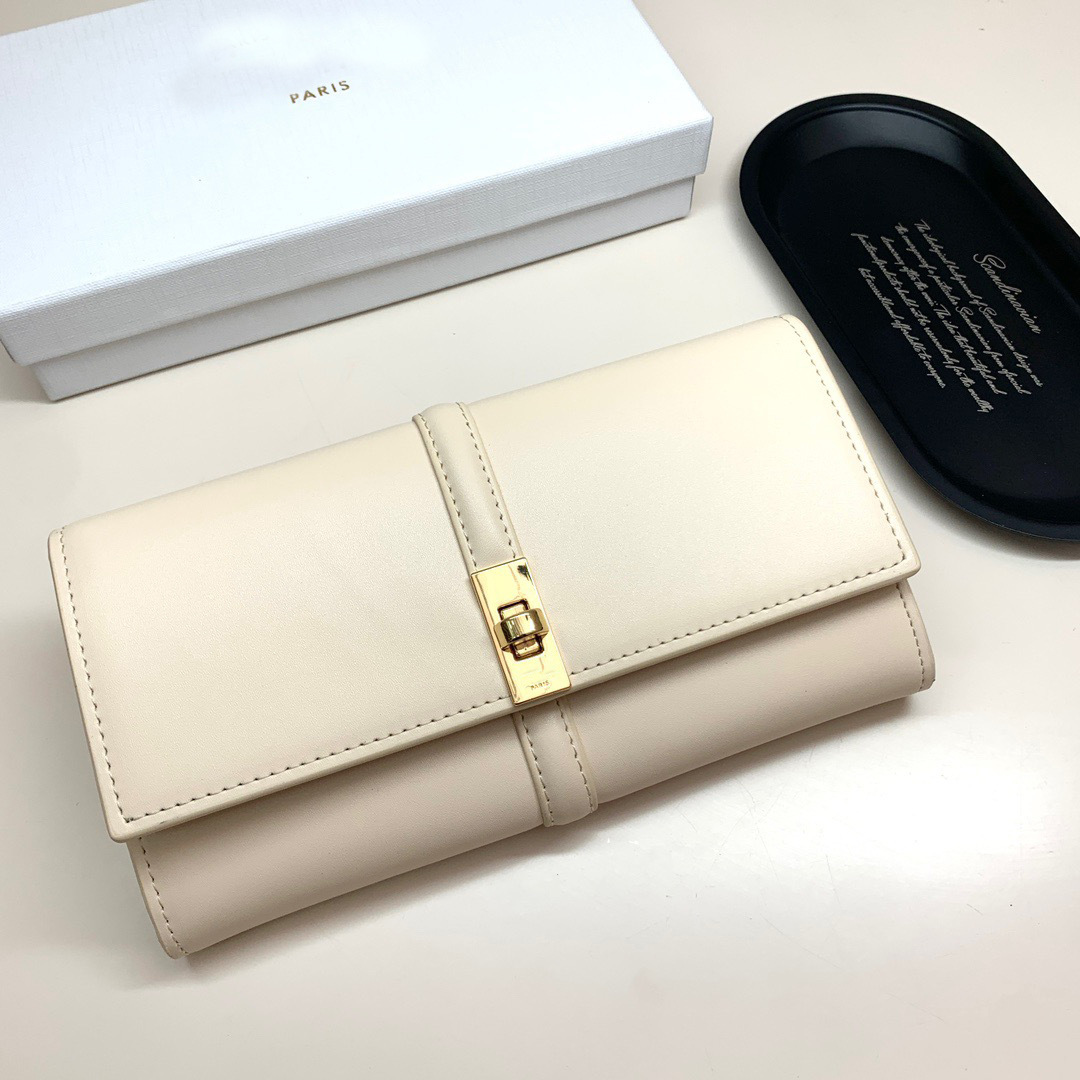 長財布レディース 上品な金具付き大容量長財布