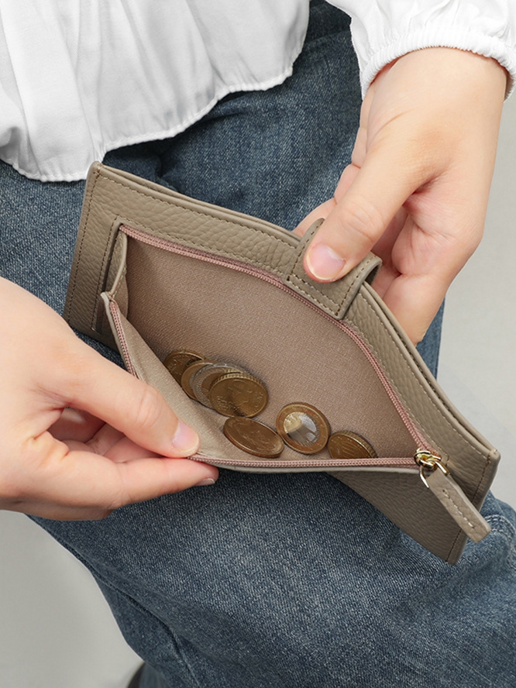 長財布レディース 上質な本革スリム長財布