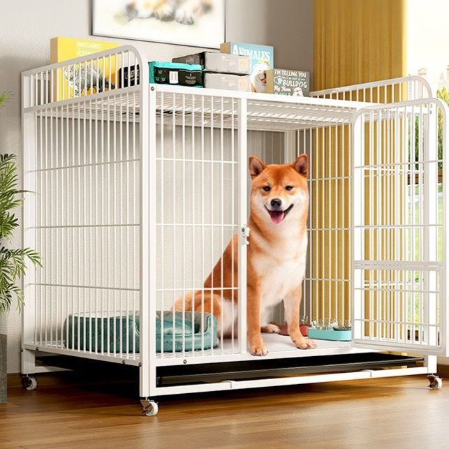犬ケージ 収納棚付き大型室内犬ケージ キャスター付き
