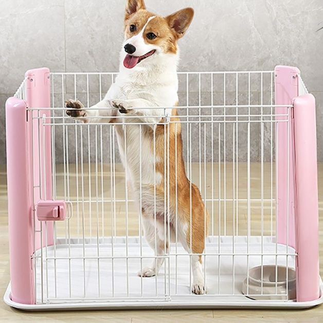 犬ケージ 室内用犬ケージ 扉付きサークル 組み立て簡単