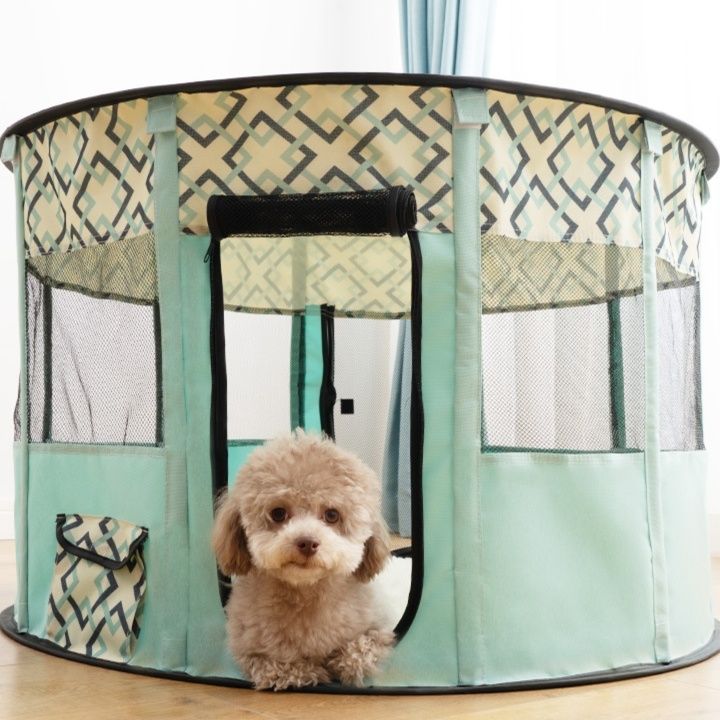 犬ケージ 折りたたみ式円形ペット用犬ケージサークル