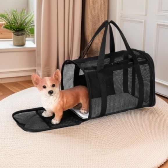 犬ケージ 折りたたみ式通気性メッシュ犬用キャリーバッグ