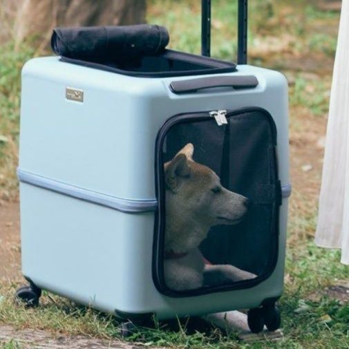 犬ケージ 大容量キャリーケース型ペット用トロリー犬ケージ