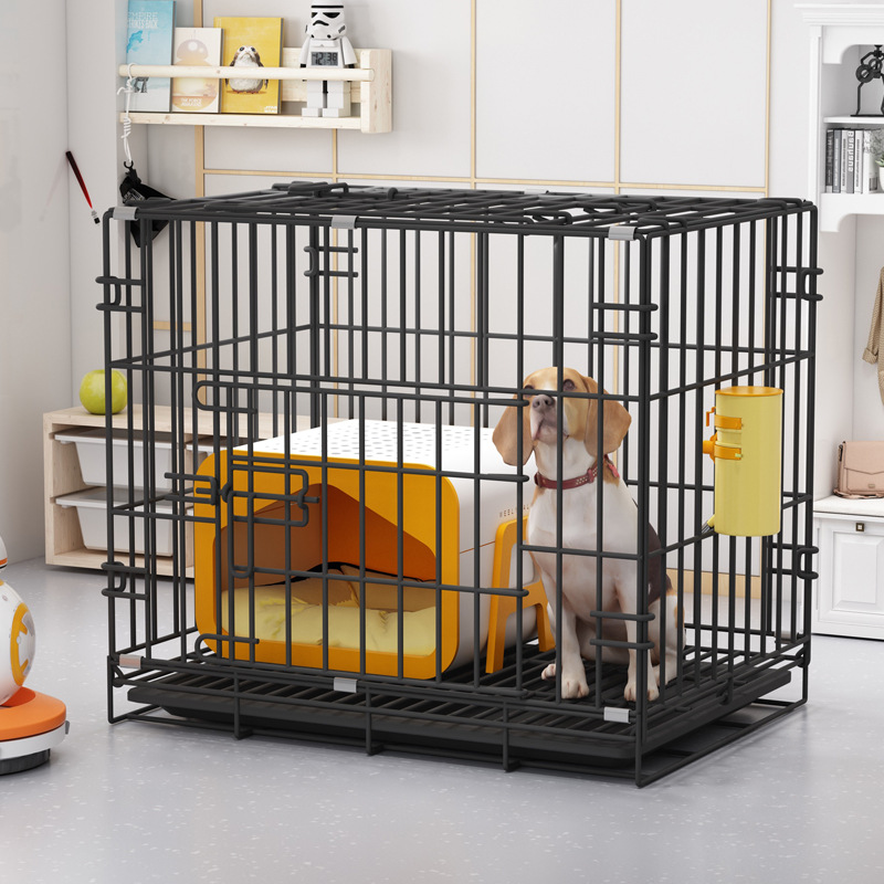 犬ケージ 折りたたみ式スチール製室内用犬ケージ