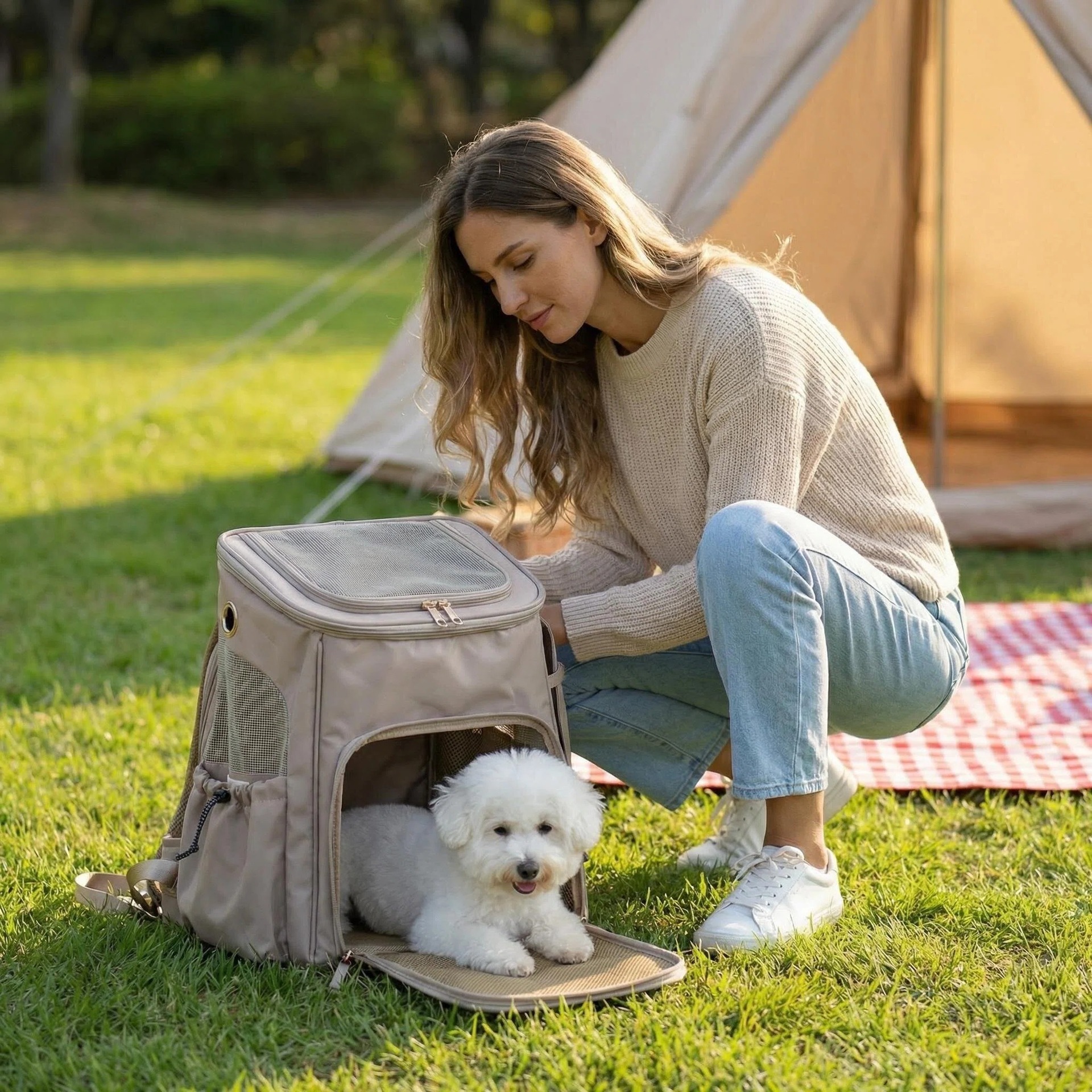 犬ケージ 愛犬と一緒に持ち運べるリュック型ペット用キャリーケージ