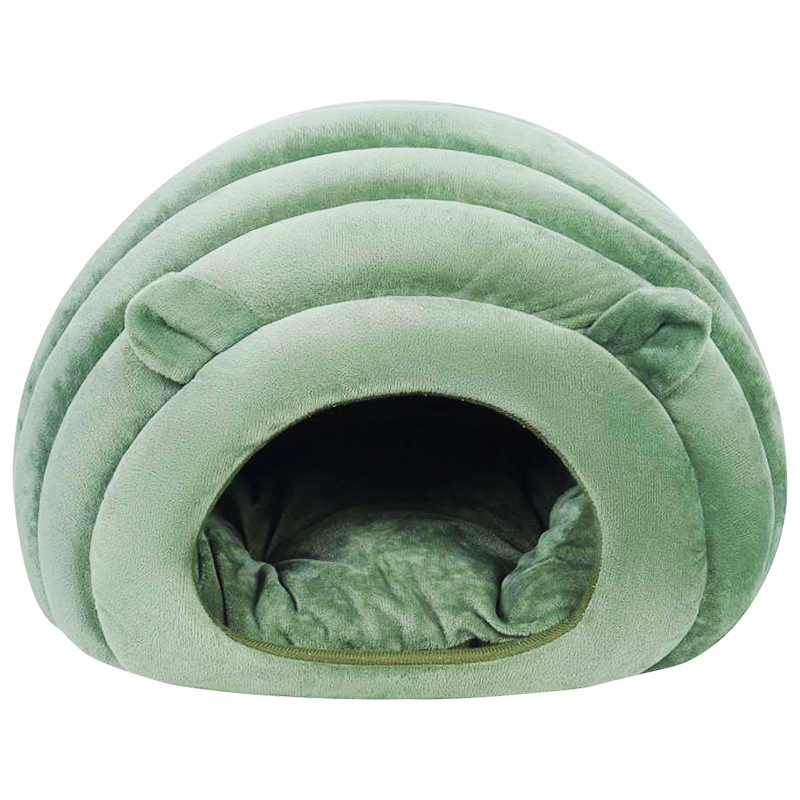 犬ケージ ふわふわドーム型屋根付き犬ケージベッド