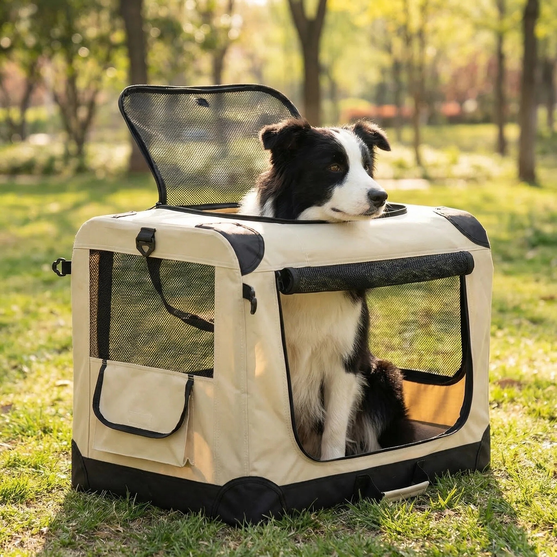 犬ケージ 折りたたみ式犬ケージ持ち運び用ソフトクレート