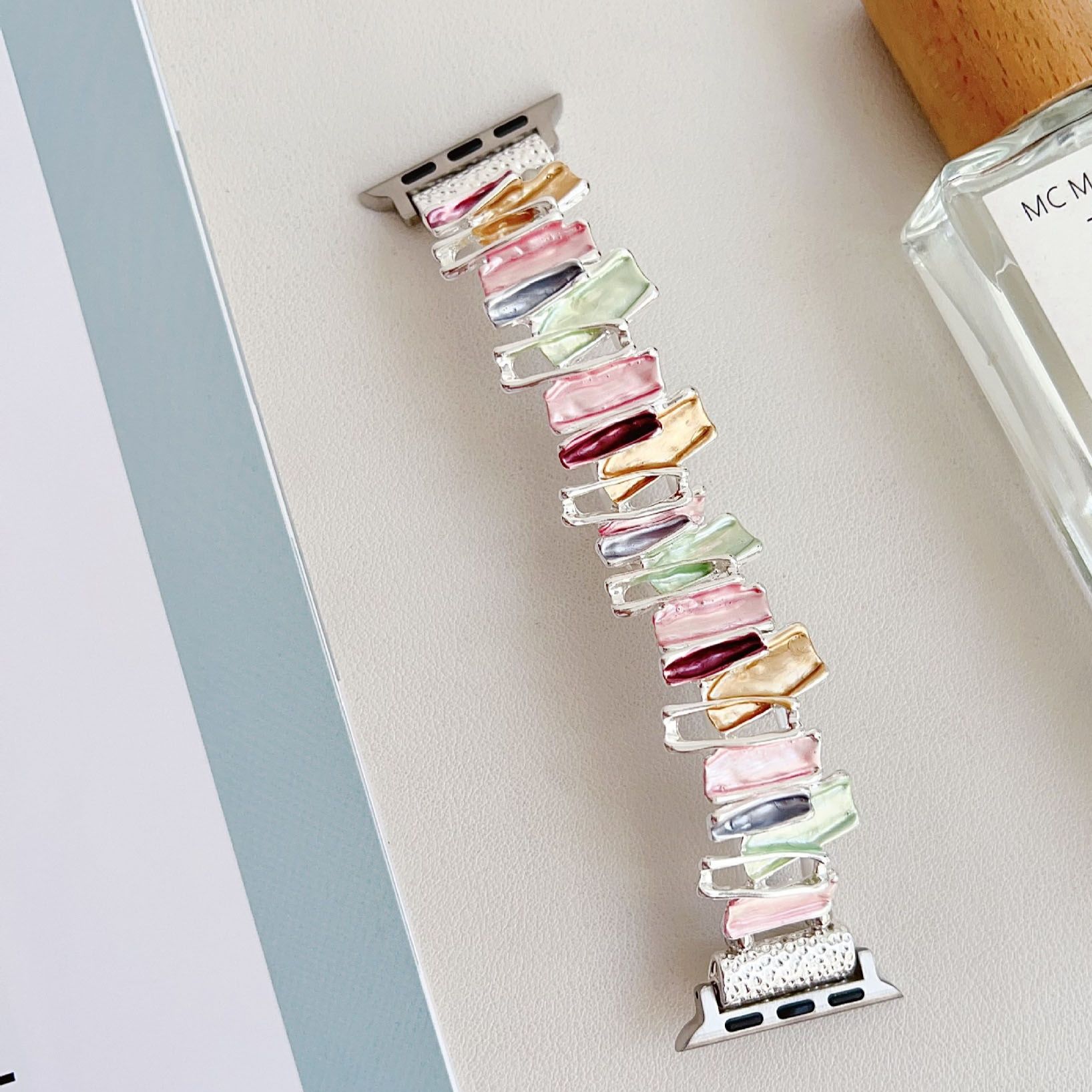 腕時計ベルト メタル 宝石風装飾 交換用バンド