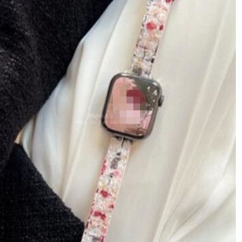 腕時計ベルト 革 花柄型押し おしゃれな交換用バンド