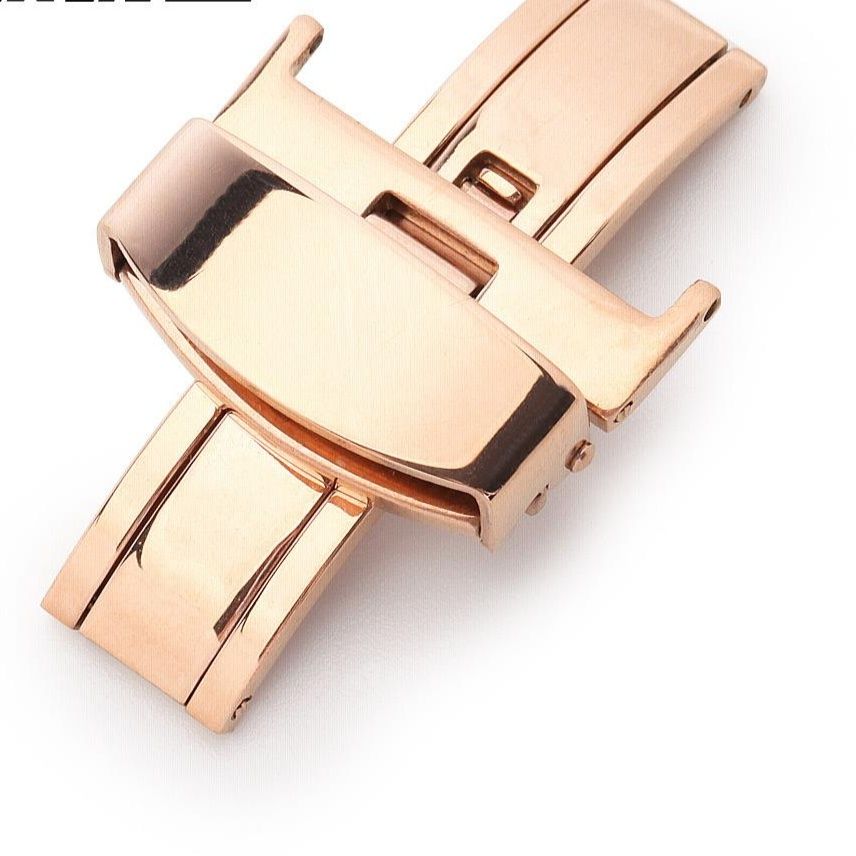 腕時計ベルト メタル プレミアム金属製展開式腕時計ベルト留め具
