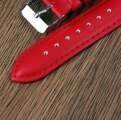 腕時計ベルト レザー 上質牛革使用ステッチ入り腕時計ベルト