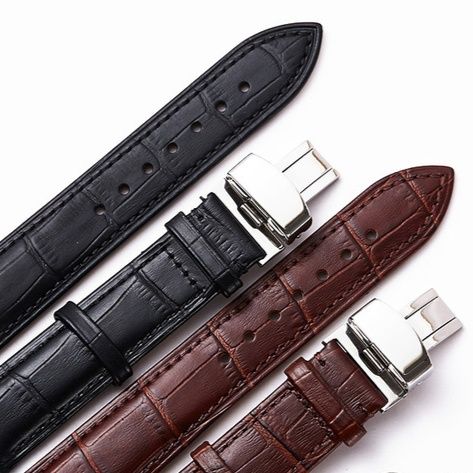 腕時計ベルト 革 高級ワニ革型押し腕時計替えベルト