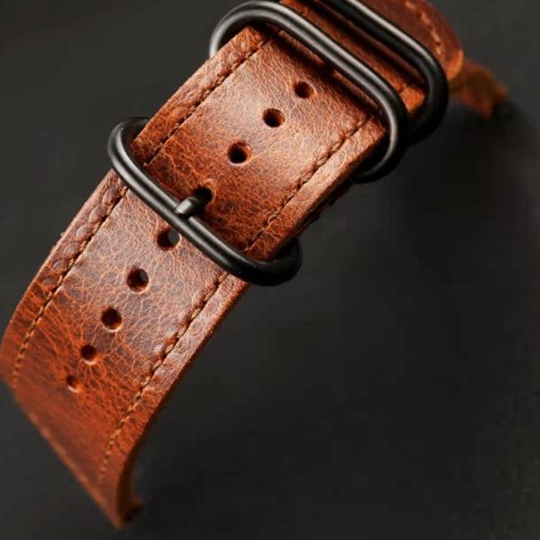 腕時計ベルト 手縫いステッチ本革腕時計ベルト
