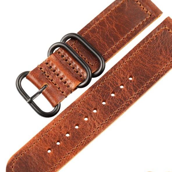 腕時計ベルト 手縫いステッチ本革腕時計ベルト