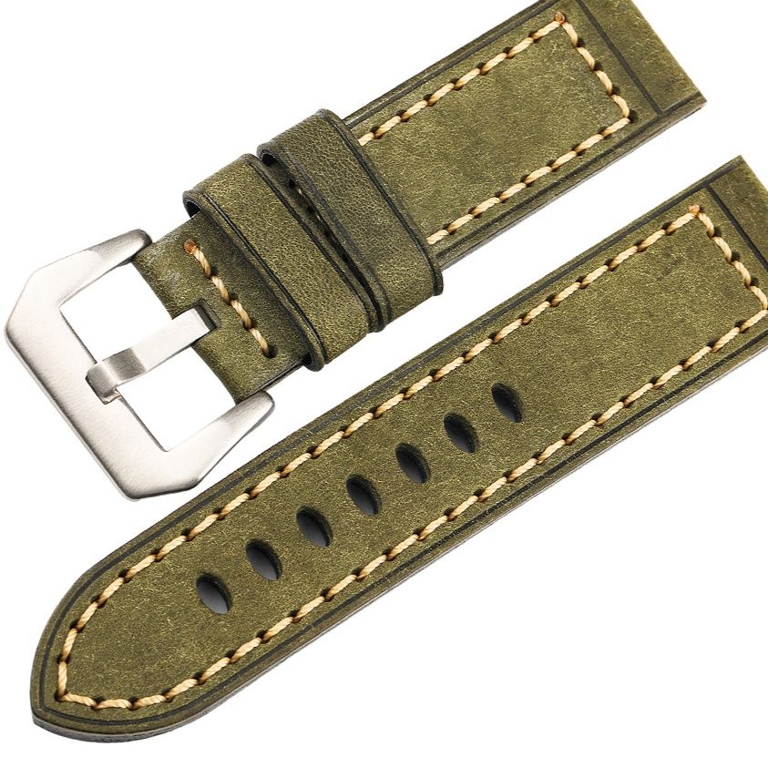 腕時計ベルト 手縫いステッチ本革腕時計替えベルト