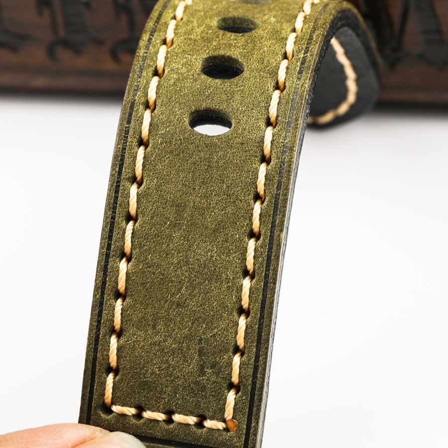 腕時計ベルト 手縫いステッチ本革腕時計替えベルト