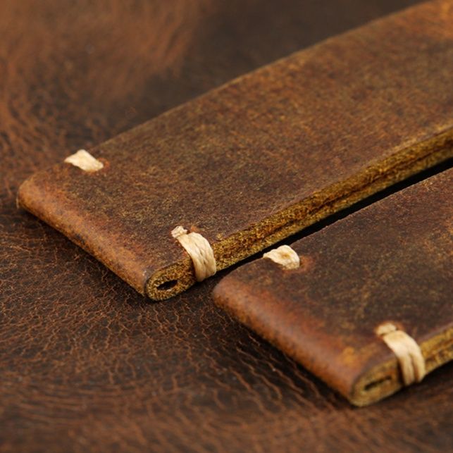 腕時計ベルト 手縫い本革ヴィンテージ風腕時計ベルト