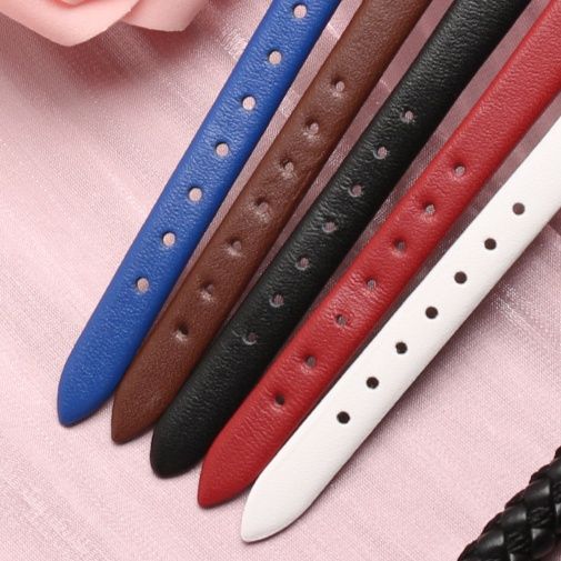 腕時計ベルト 上質本革細身腕時計ベルト多彩バリエーション