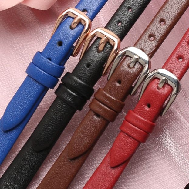 腕時計ベルト 上質本革細身腕時計ベルト多彩バリエーション