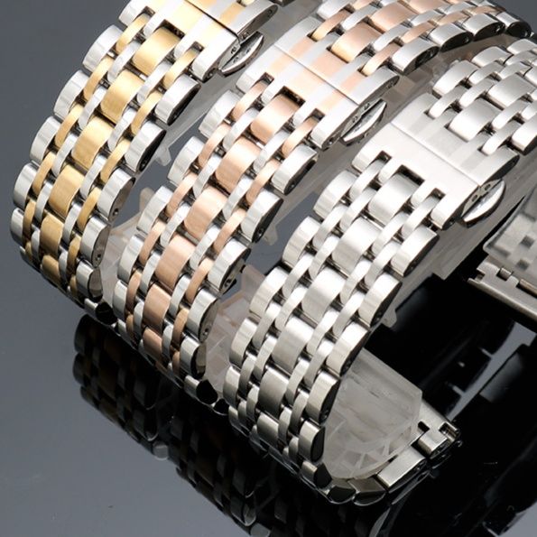 腕時計ベルト 五連鎖編みメタル腕時計ベルト