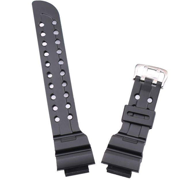 腕時計ベルト 通気性抜群多孔デザインラバー腕時計ベルト
