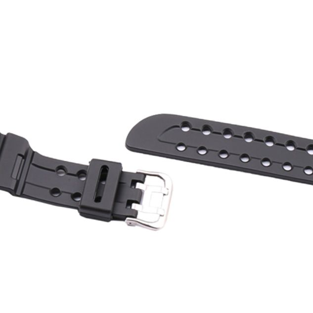 腕時計ベルト 通気性抜群多孔デザインラバー腕時計ベルト