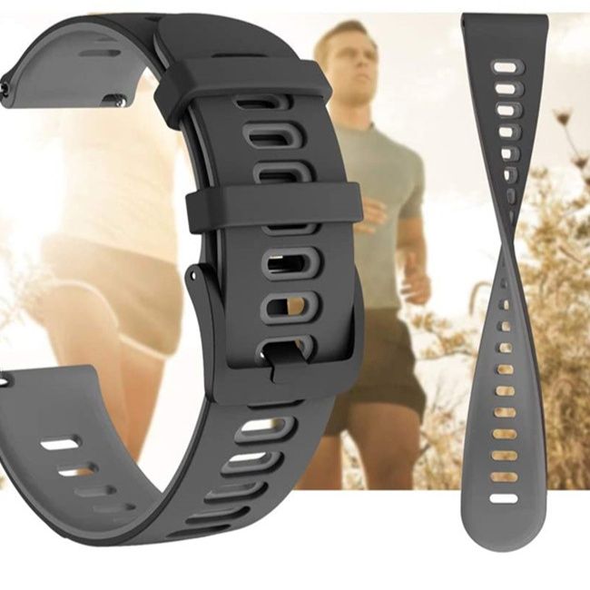 腕時計ベルト 二層構造スポーツ仕様穴開きラバーベルト