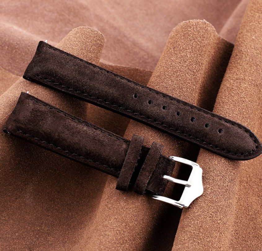 高級スエード調本革仕上げ腕時計ベルト
