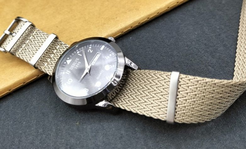 腕時計ベルト 編み込み風ナイロン製バンド
