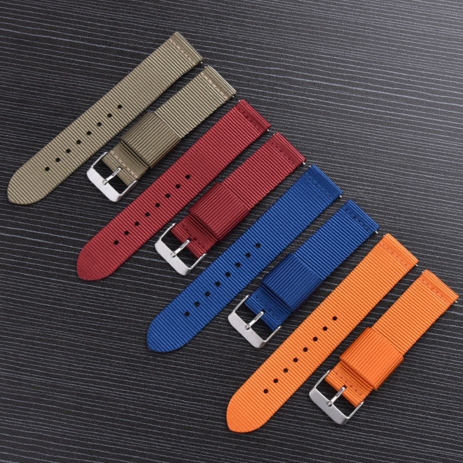 腕時計ベルト ナイロン製カジュアル4色セット 20㎜ 22㎜