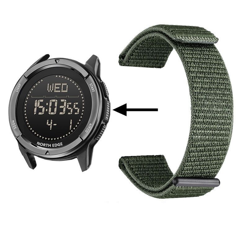 面ファスナー式ナイロン編み込み腕時計ベルト