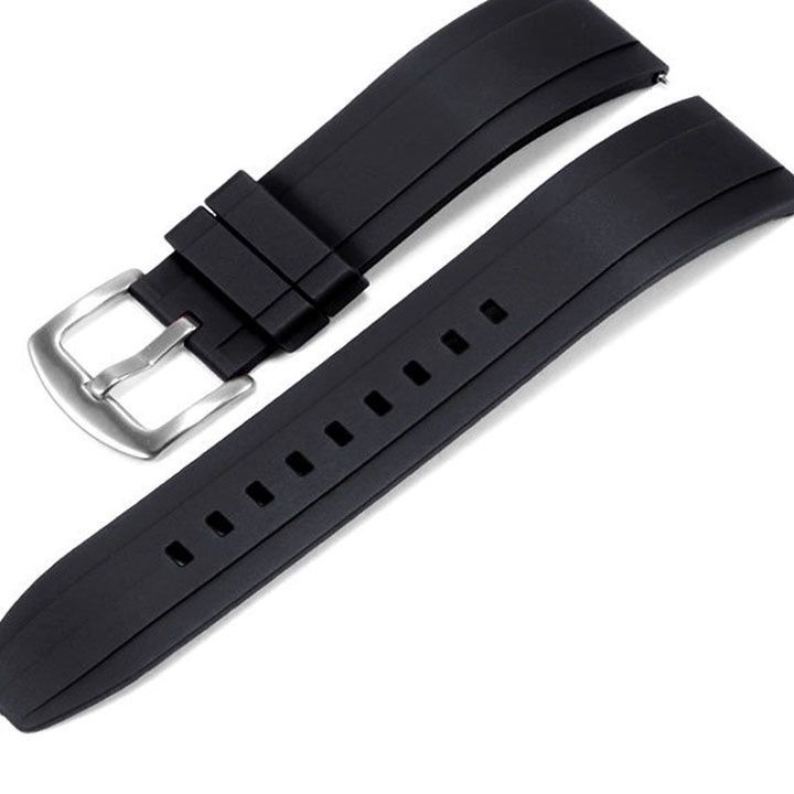 腕時計ベルト 汎用性抜群のシンプルラバーベルト