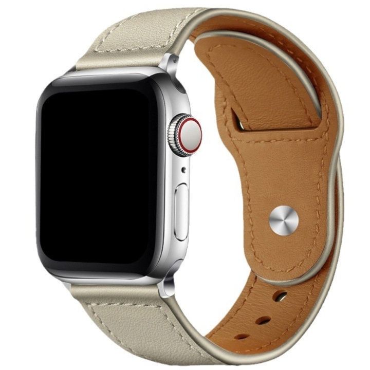 腕時計ベルト 本革 プッシュピン留め スマートウォッチ交換ベルト